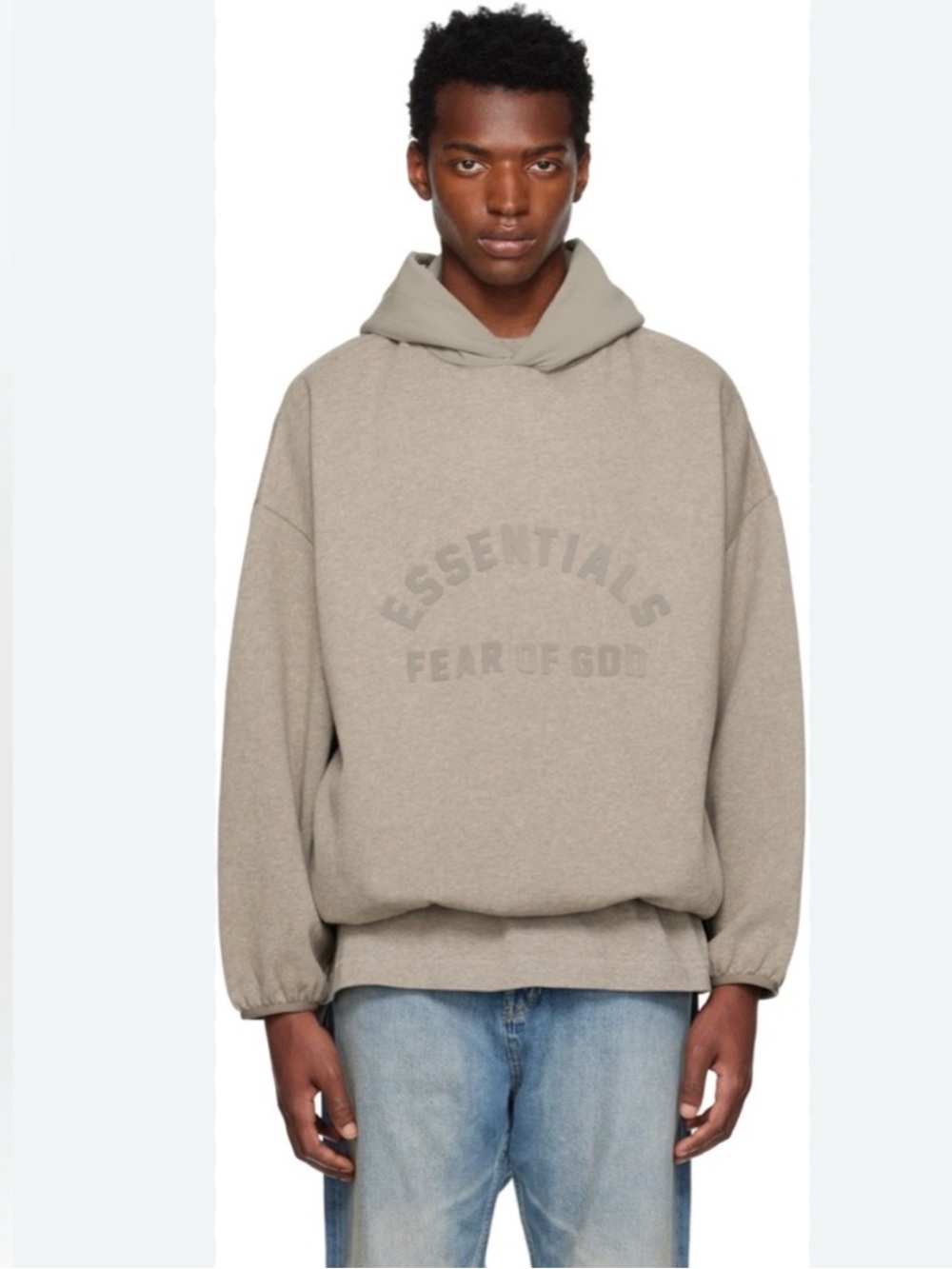 FEAR OF GOD ESSENTIALS gray bonded hoodie L street wear lounge oversized baggy